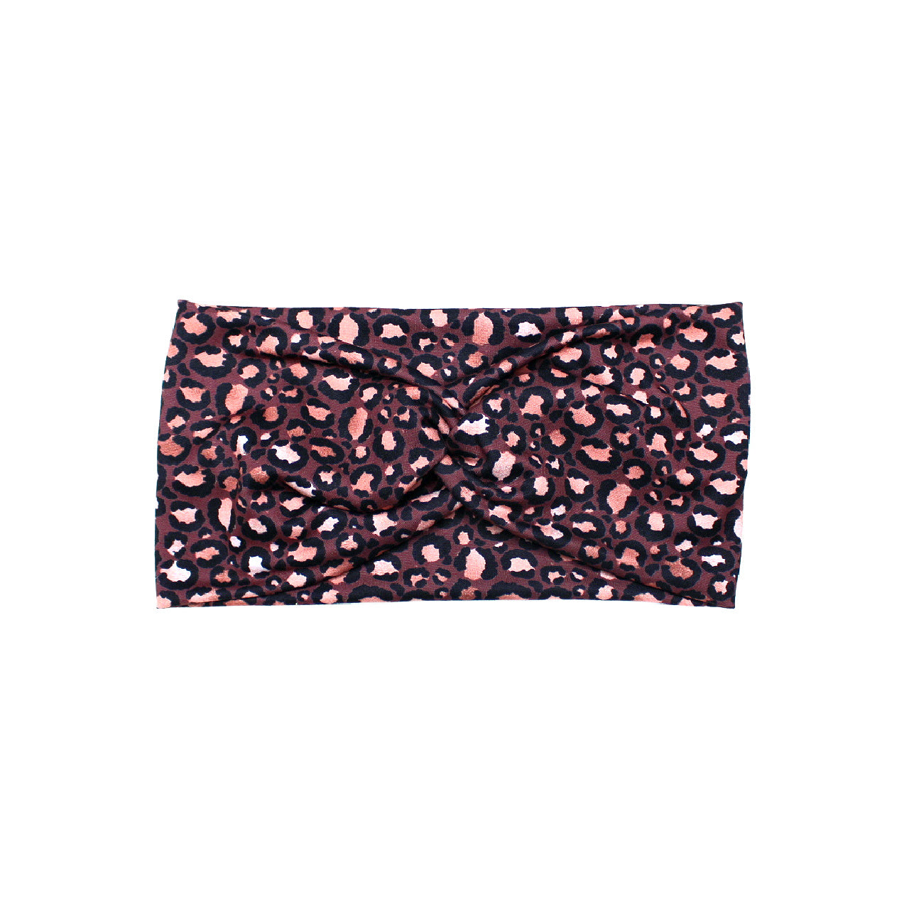Burgundy and Gold Cheetah Print Headband