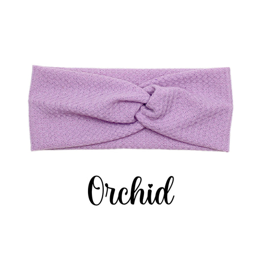 Purple Waffle Knit Headband
