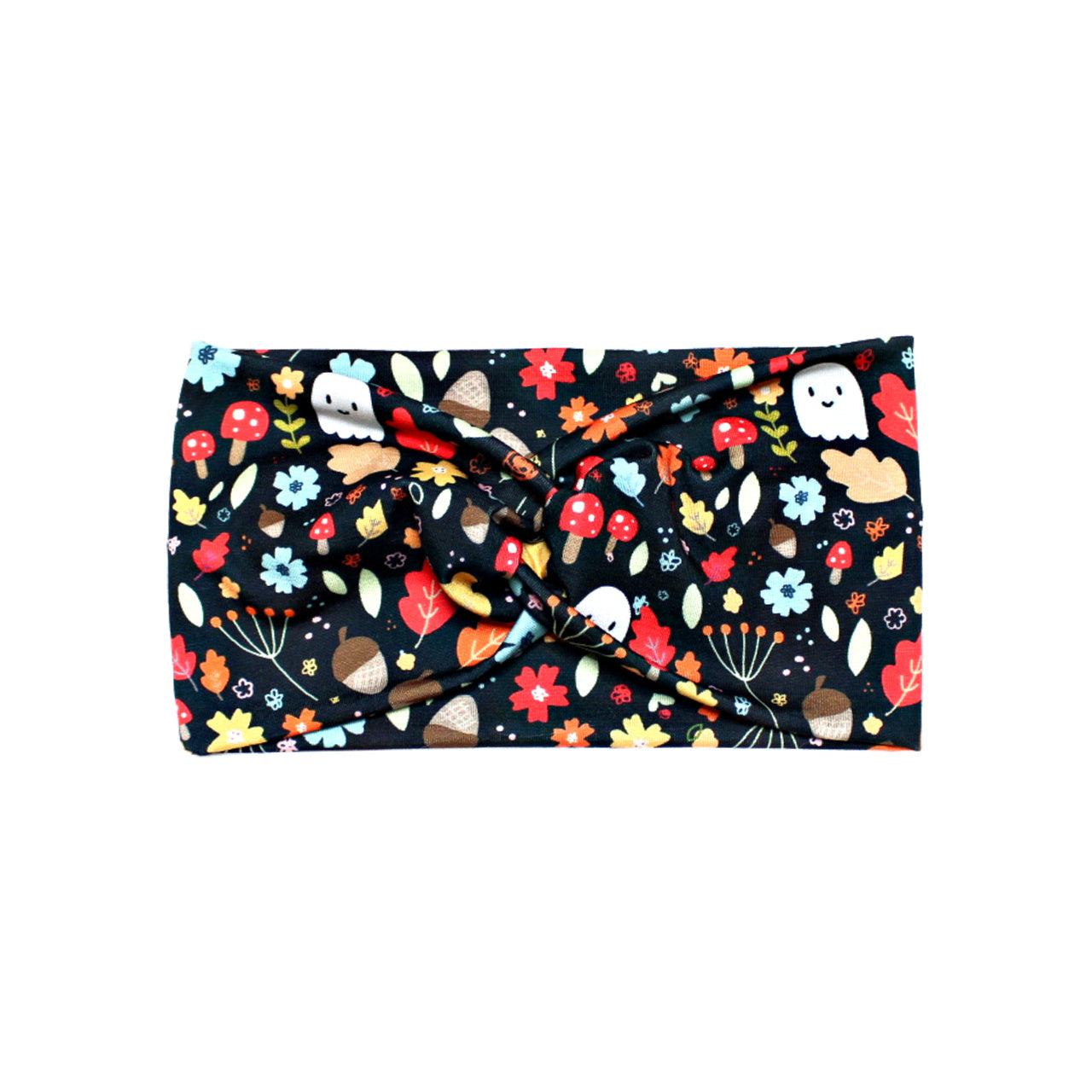 Wide Cottage Core Ghosts Twist Headband