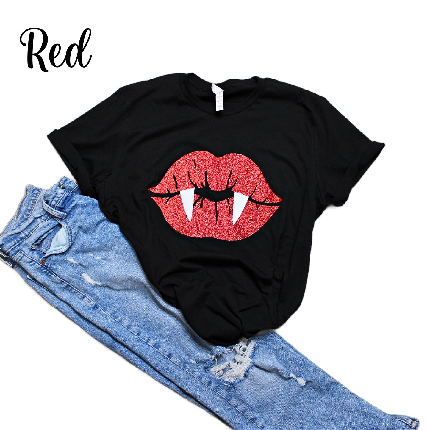 Glitter Vampire Lips T-Shirt
