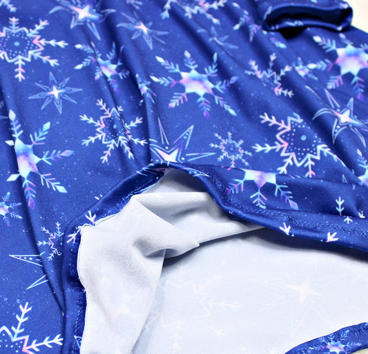 Blue Galaxy Snowflake Skater Dress, Custom, TAT 2 weeks