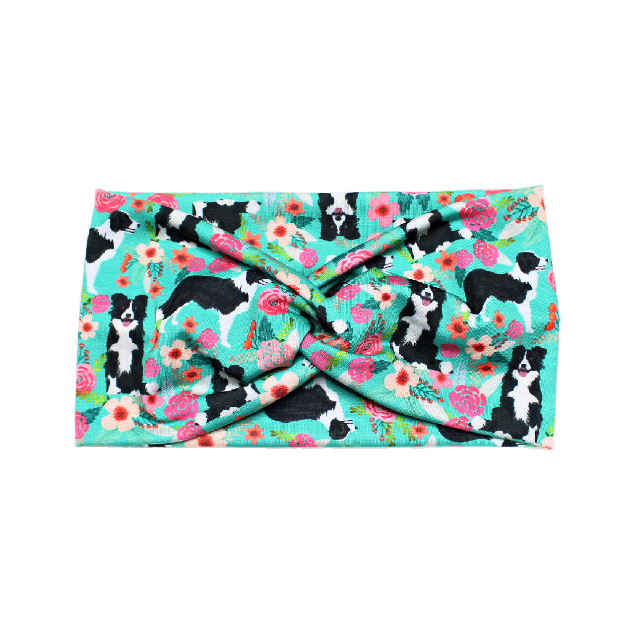 Border Collie Dog Print Headband