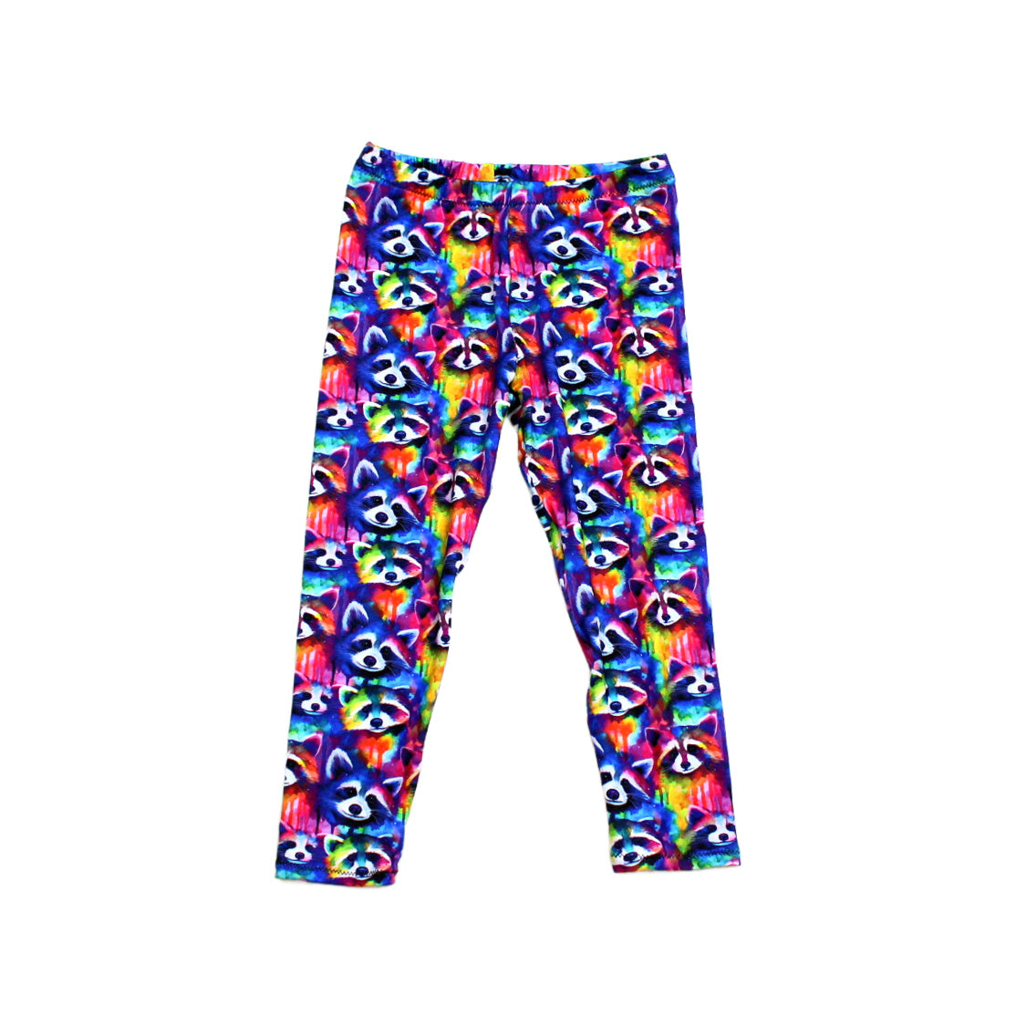 Rainbow Raccoon Leggings for Girls, TAT 2 weeks
