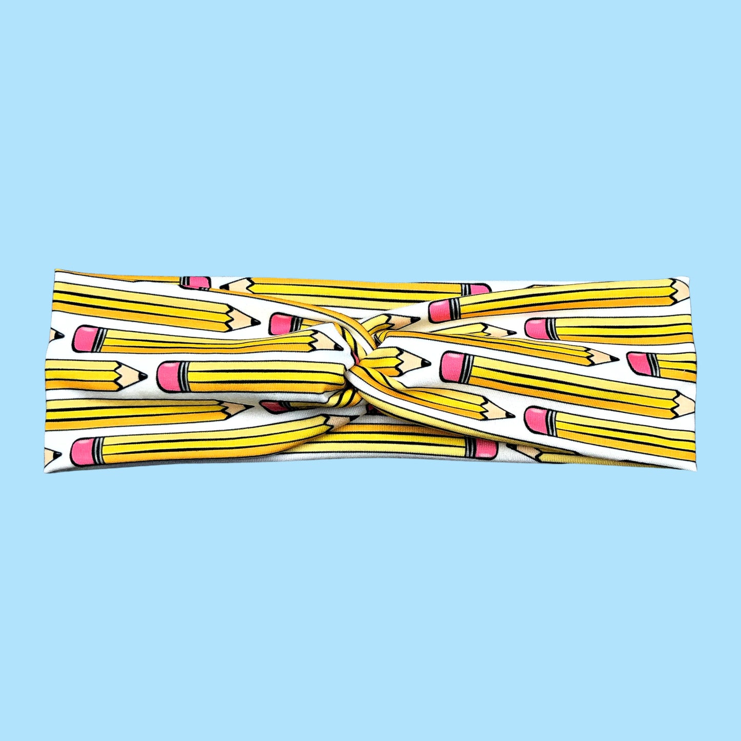 Wide White Pencil Headband for Women
