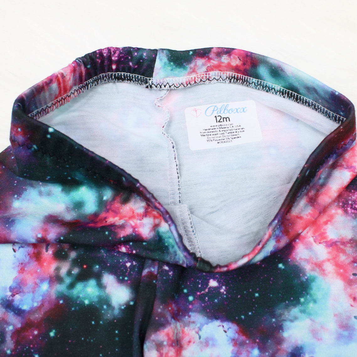 12m Baby Girl Leggings Set of 3, Mermaid Print, Galaxy and Retro Tie Dye