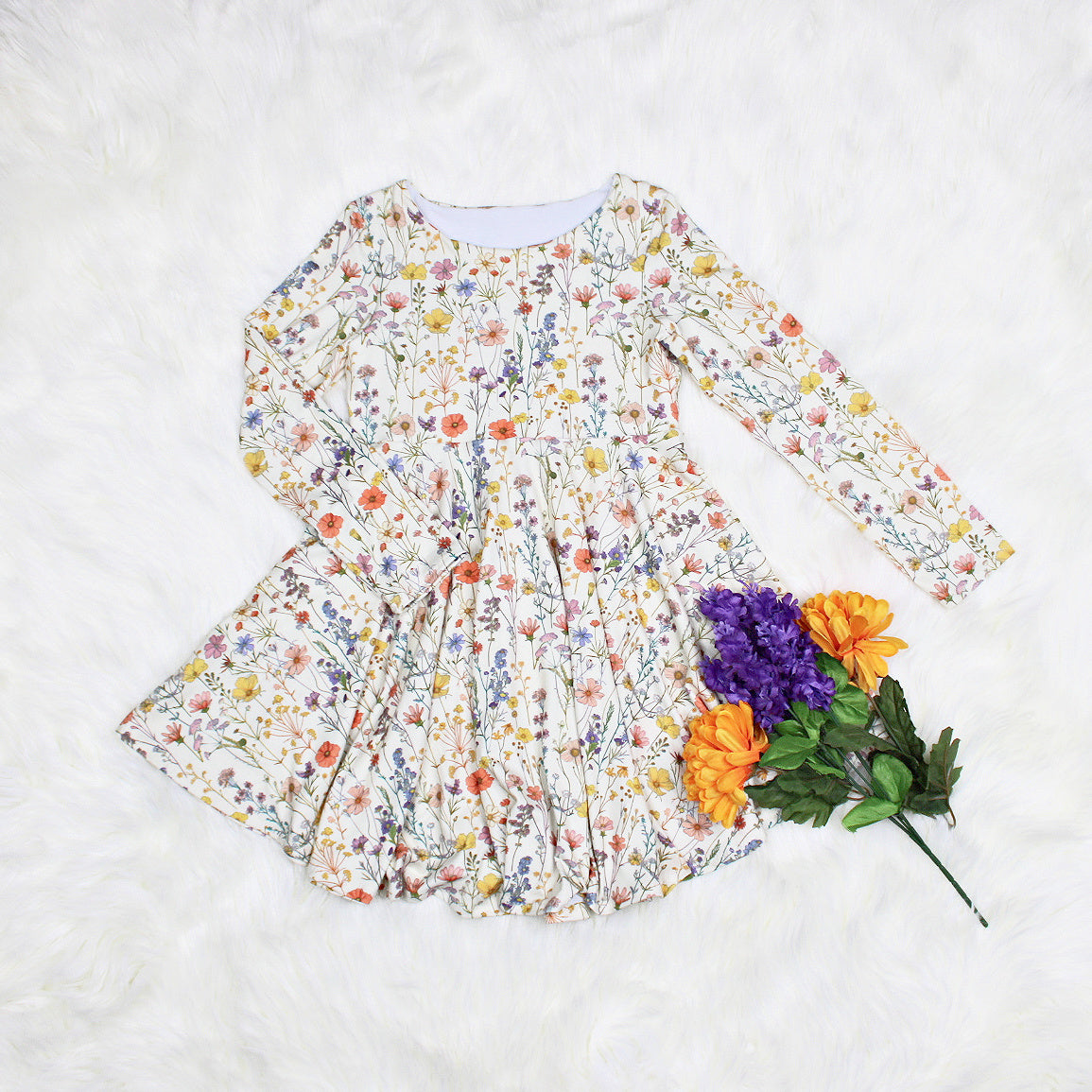 Spring Wildflower Dress for Girls, TAT 2 weeks