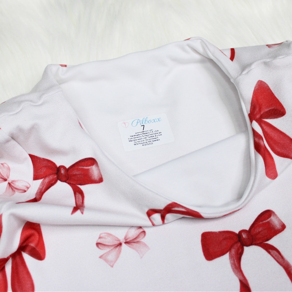 Valentine's Red Bow Dress for Girls, TAT 2 weeks