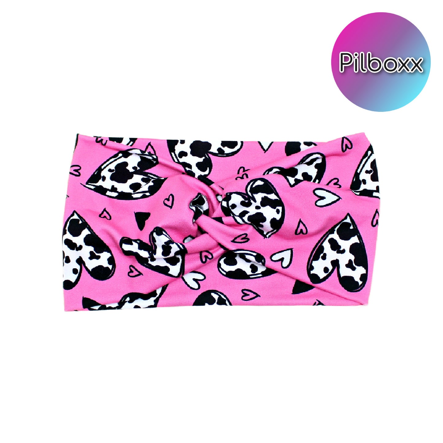 Wide Cow Print Headband