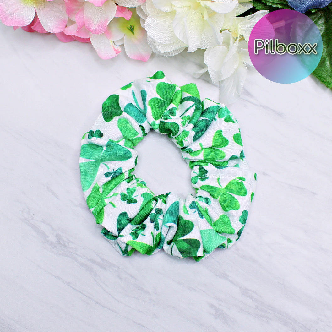 St Patrick's Day Clover Scrunchie