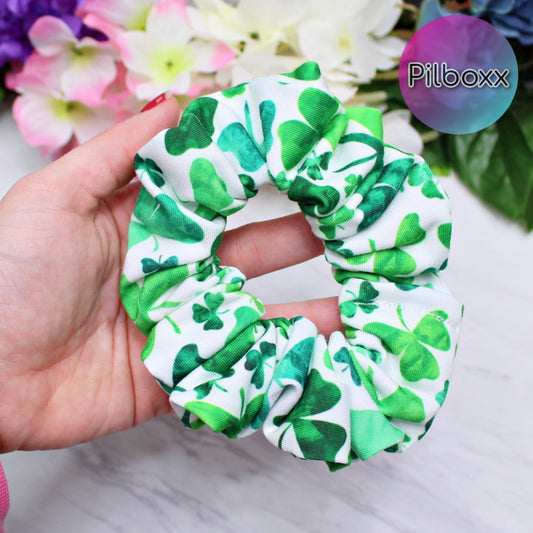 St Patrick's Day Clover Scrunchie