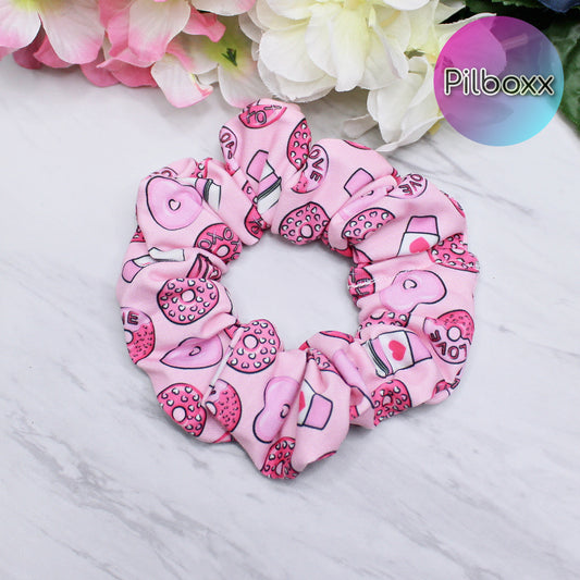 Pink Valentine's Day Donut Scrunchie
