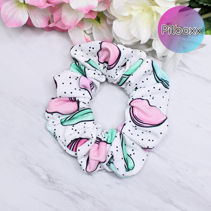 Pink Valentine's Day Cookie Scrunchie