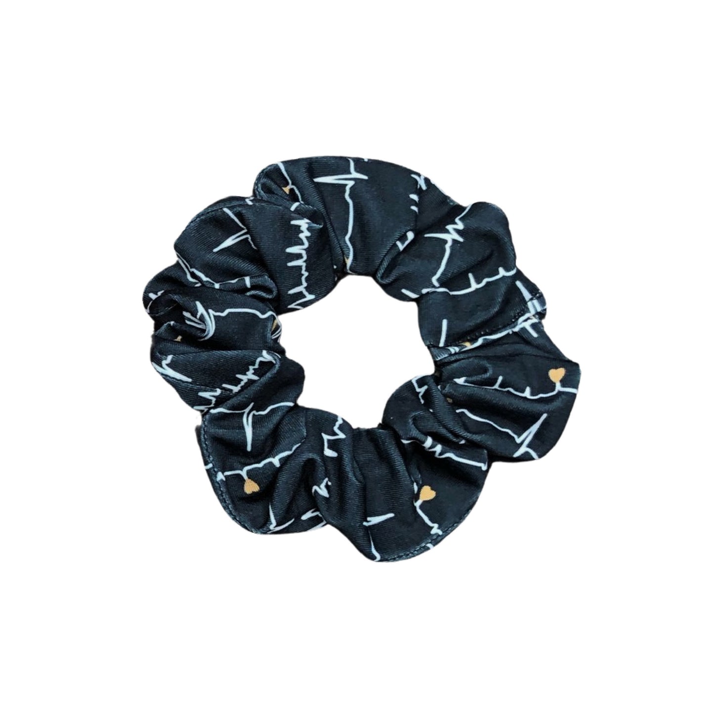 EKG Heartbeat Medical Print Nurse Scrunchie