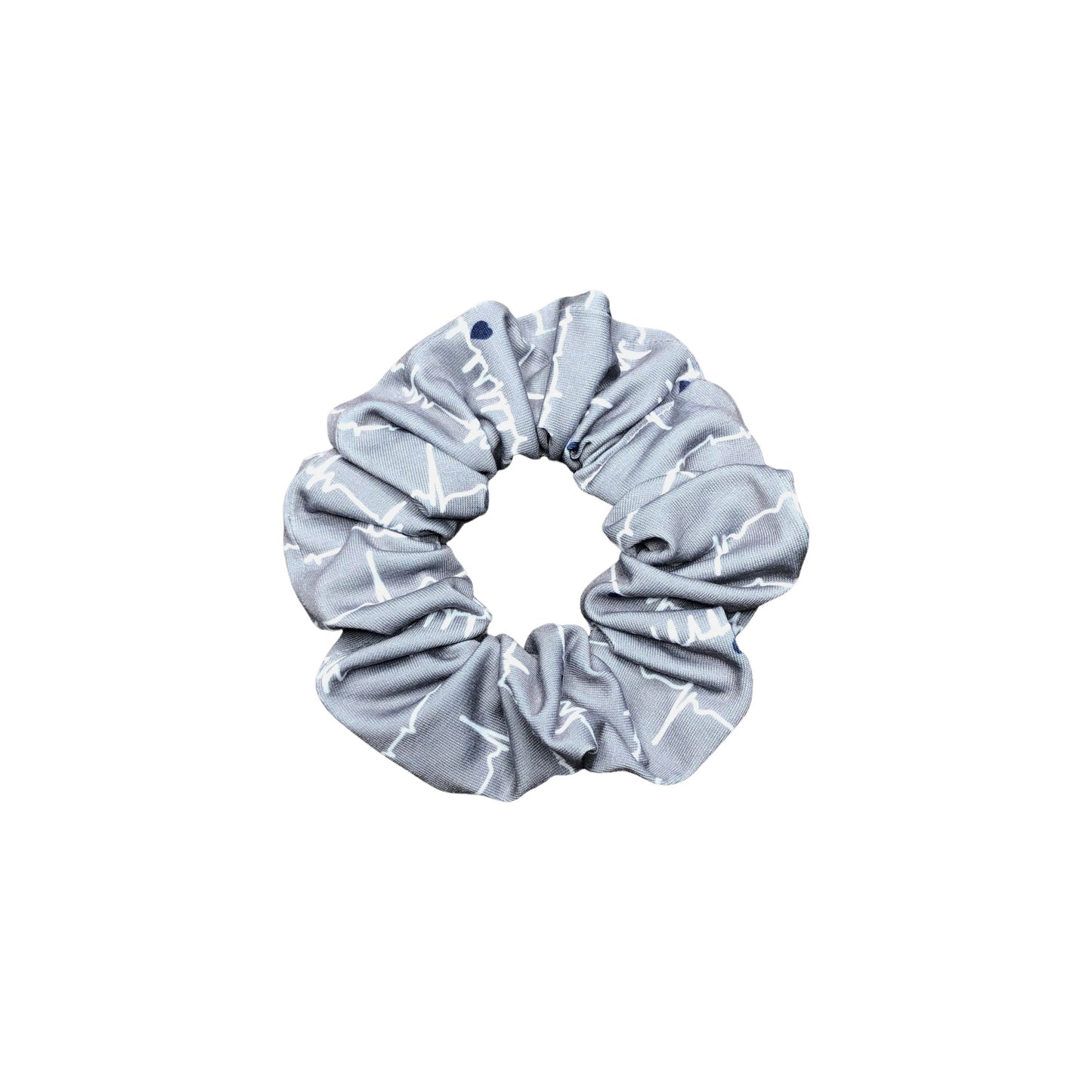 EKG Heartbeat Medical Print Nurse Scrunchie
