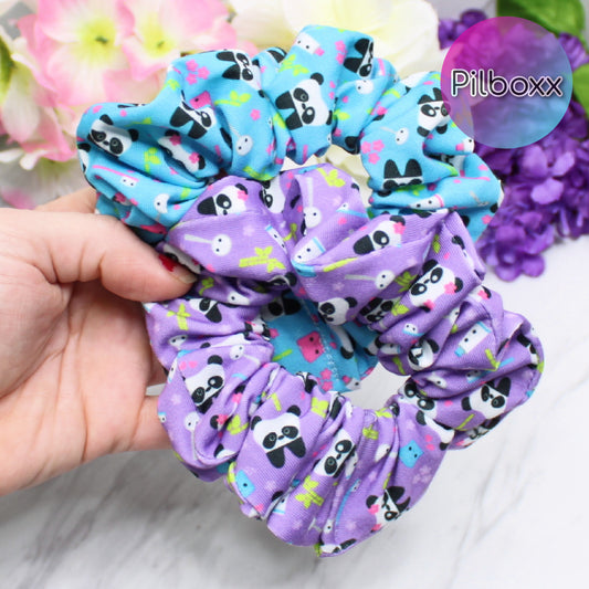 Panda Teeth Dental Hair Scrunchies Set or Singles