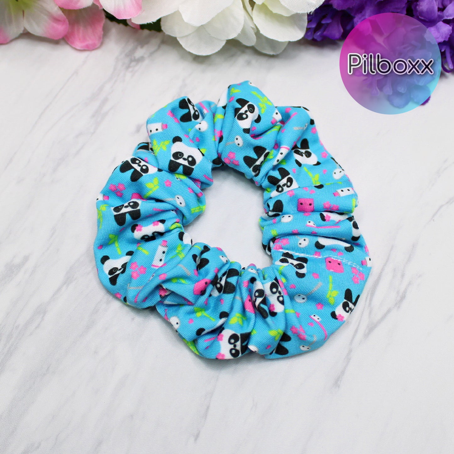 Panda Teeth Dental Hair Scrunchies Set or Singles
