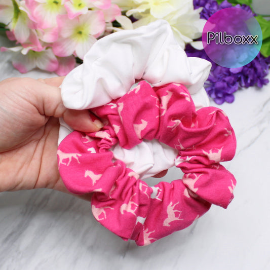 Pink Horse Scrunchie Set or Singles