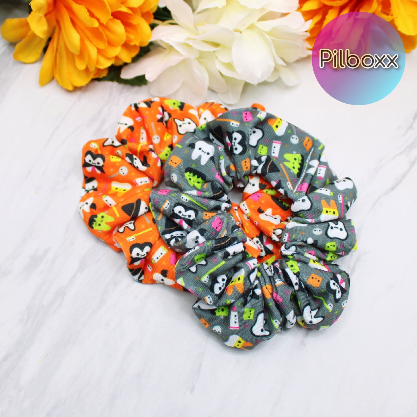 Halloween Teeth Scrunchie Set or Singles