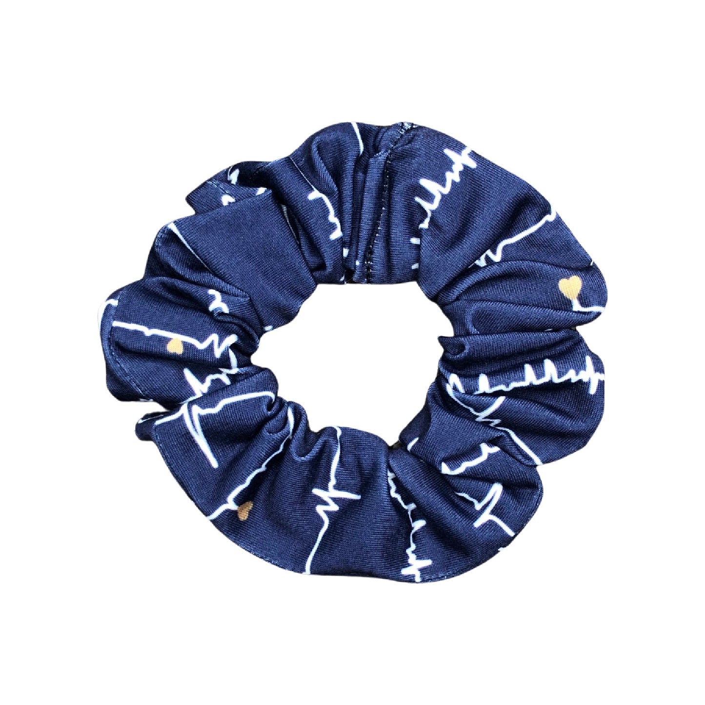 EKG Heartbeat Medical Print Nurse Scrunchie