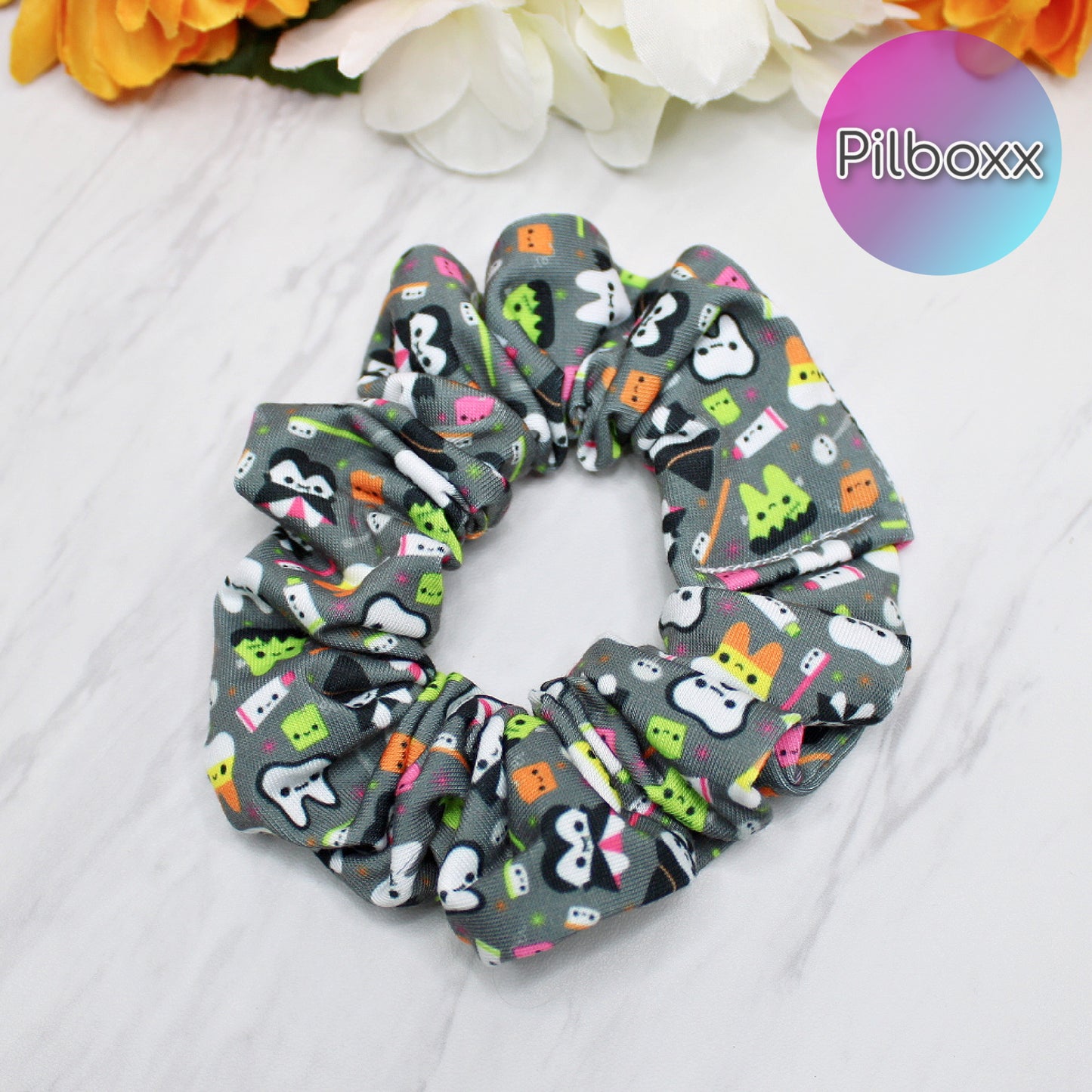 Halloween Teeth Scrunchie Set or Singles