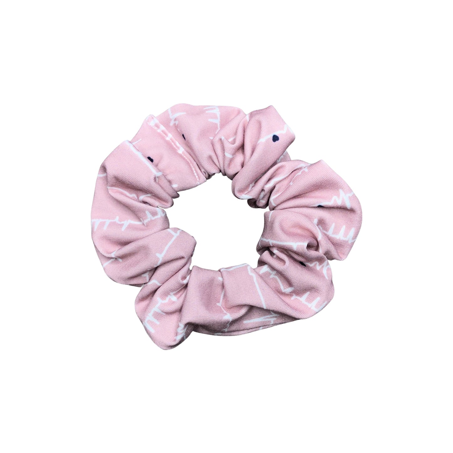 EKG Heartbeat Medical Print Nurse Scrunchie