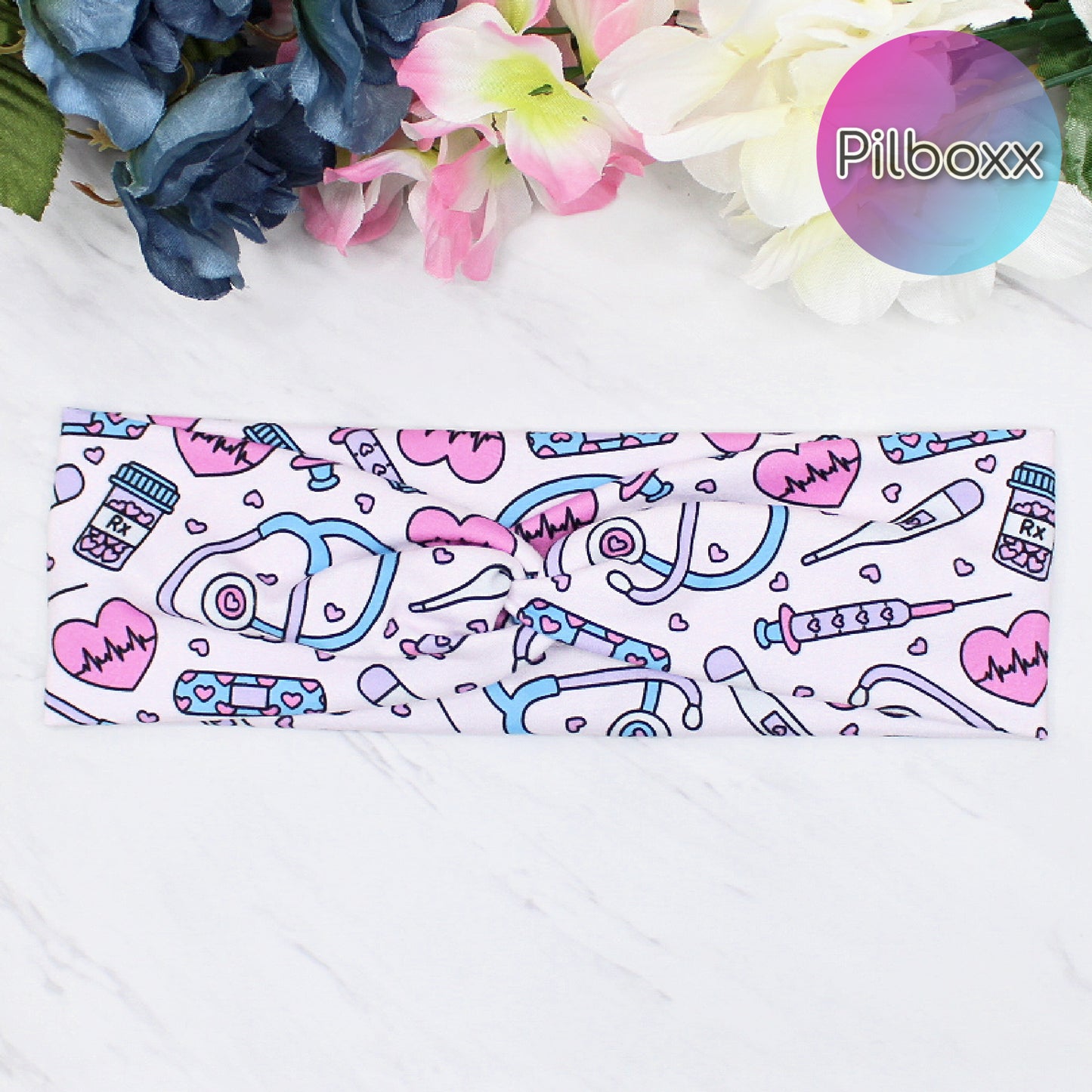 Valentine's Nurse Print Headband