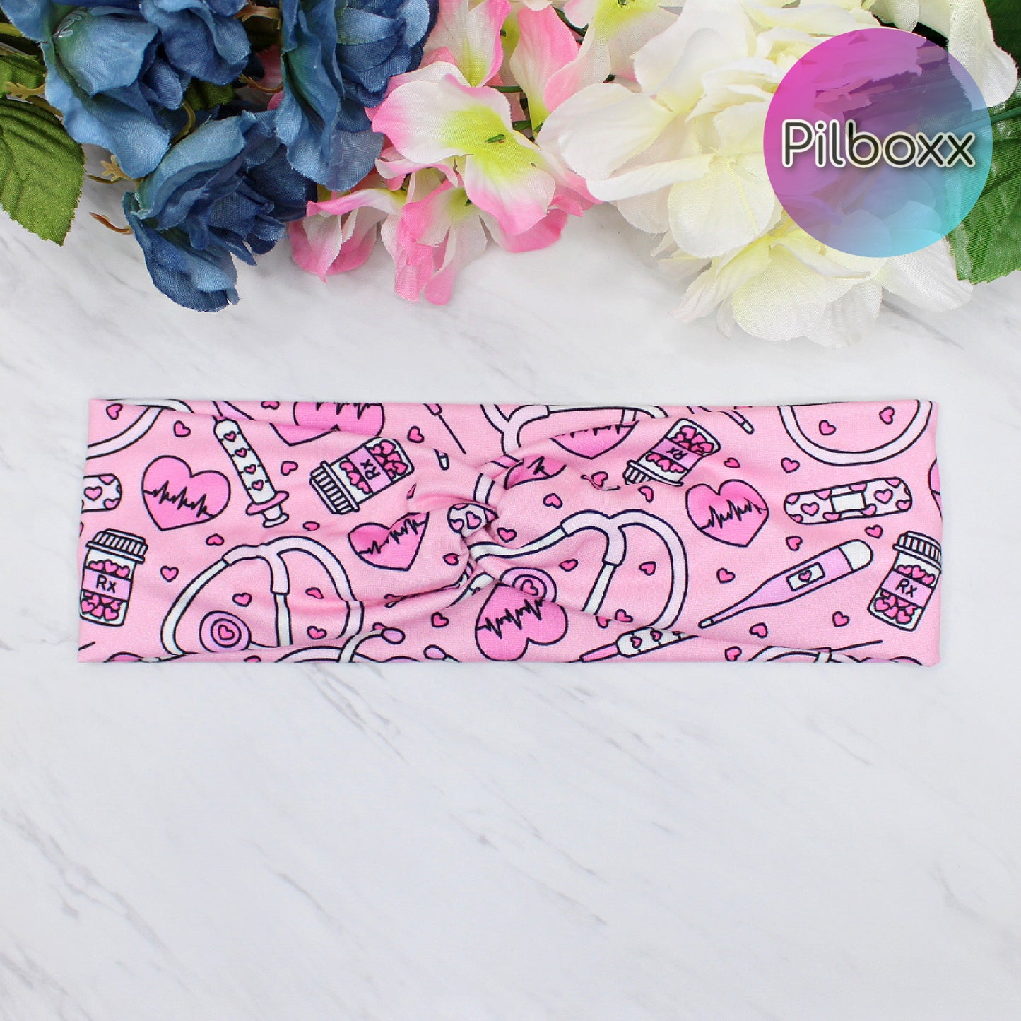Valentine's Nurse Print Headband