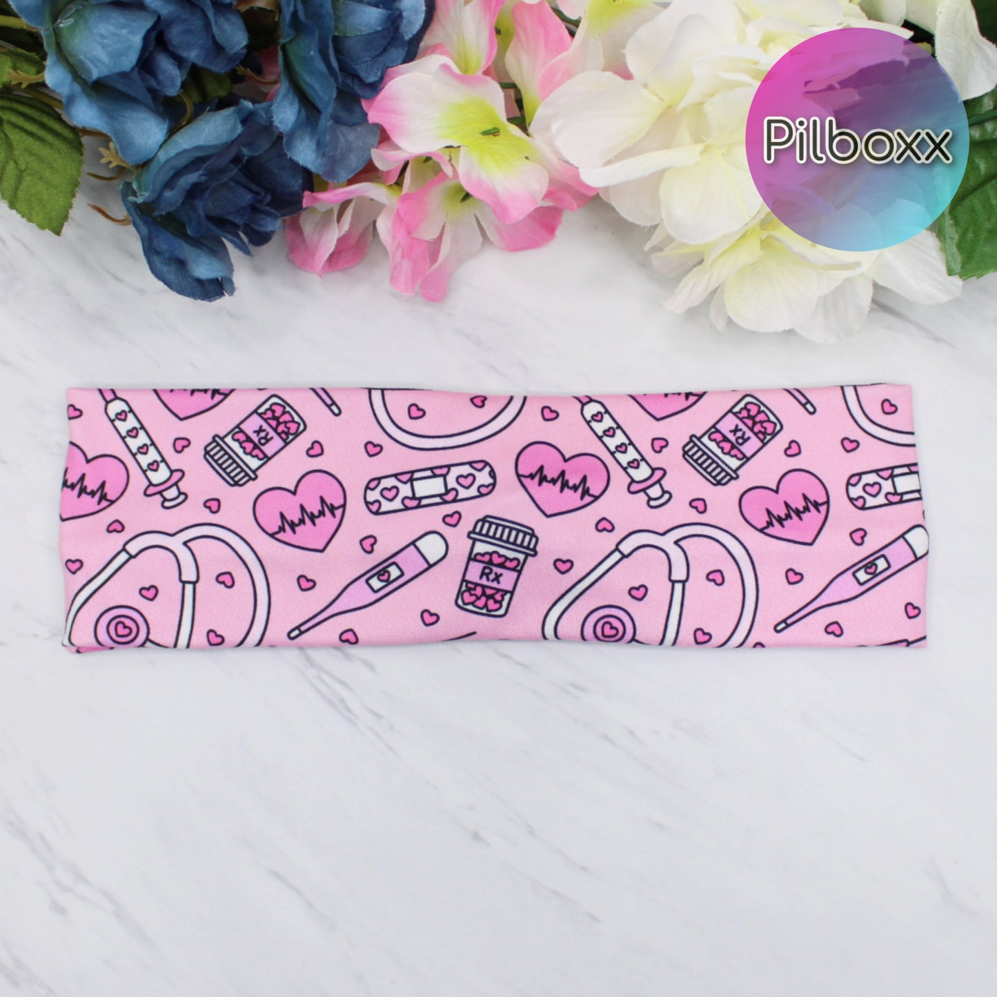 Valentine's Nurse Print Headband