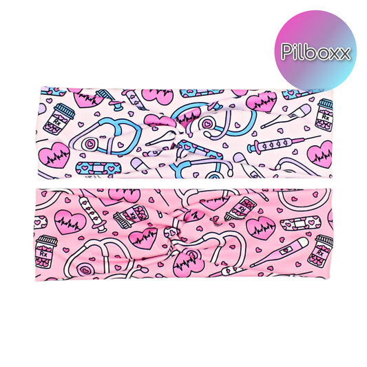 Valentine's Nurse Print Headband