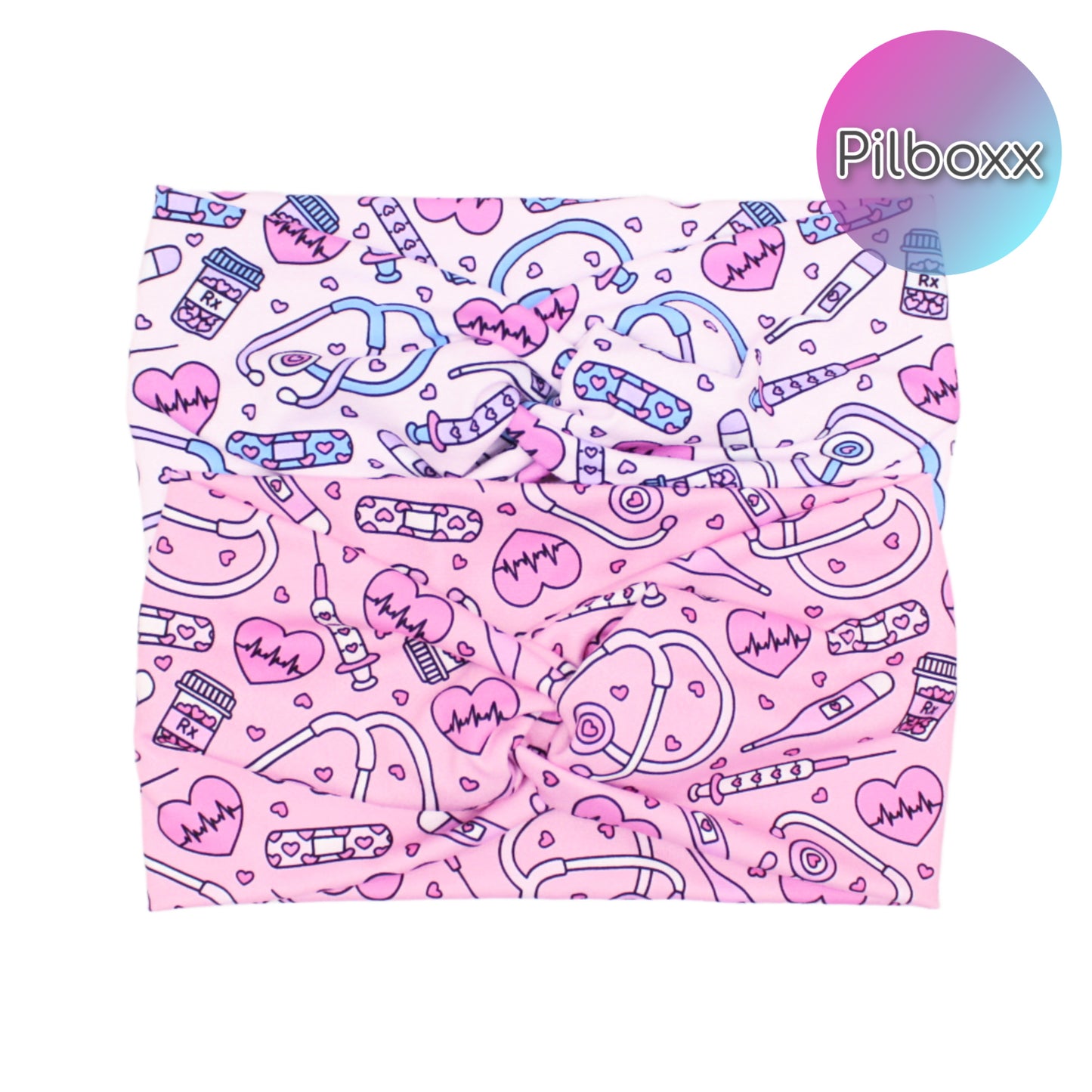 Wide Valentine's Nurse Print Headband