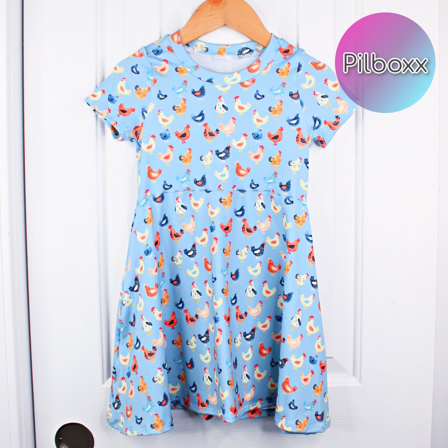Blue Chicken Sundress for Girls, TAT 2 weeks