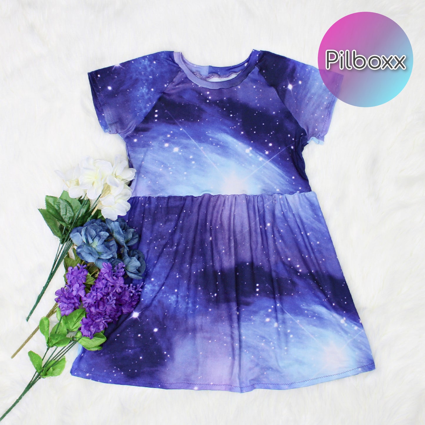 Blue Space Sundress for Girls, TAT 3-5 days