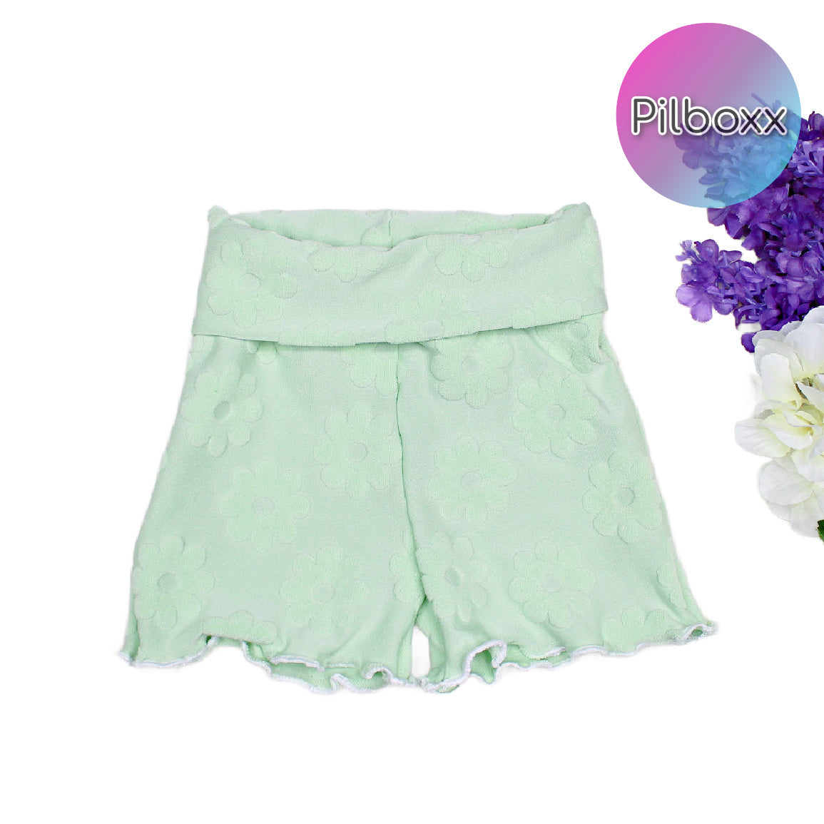 Flower Terry Shorts for Girls