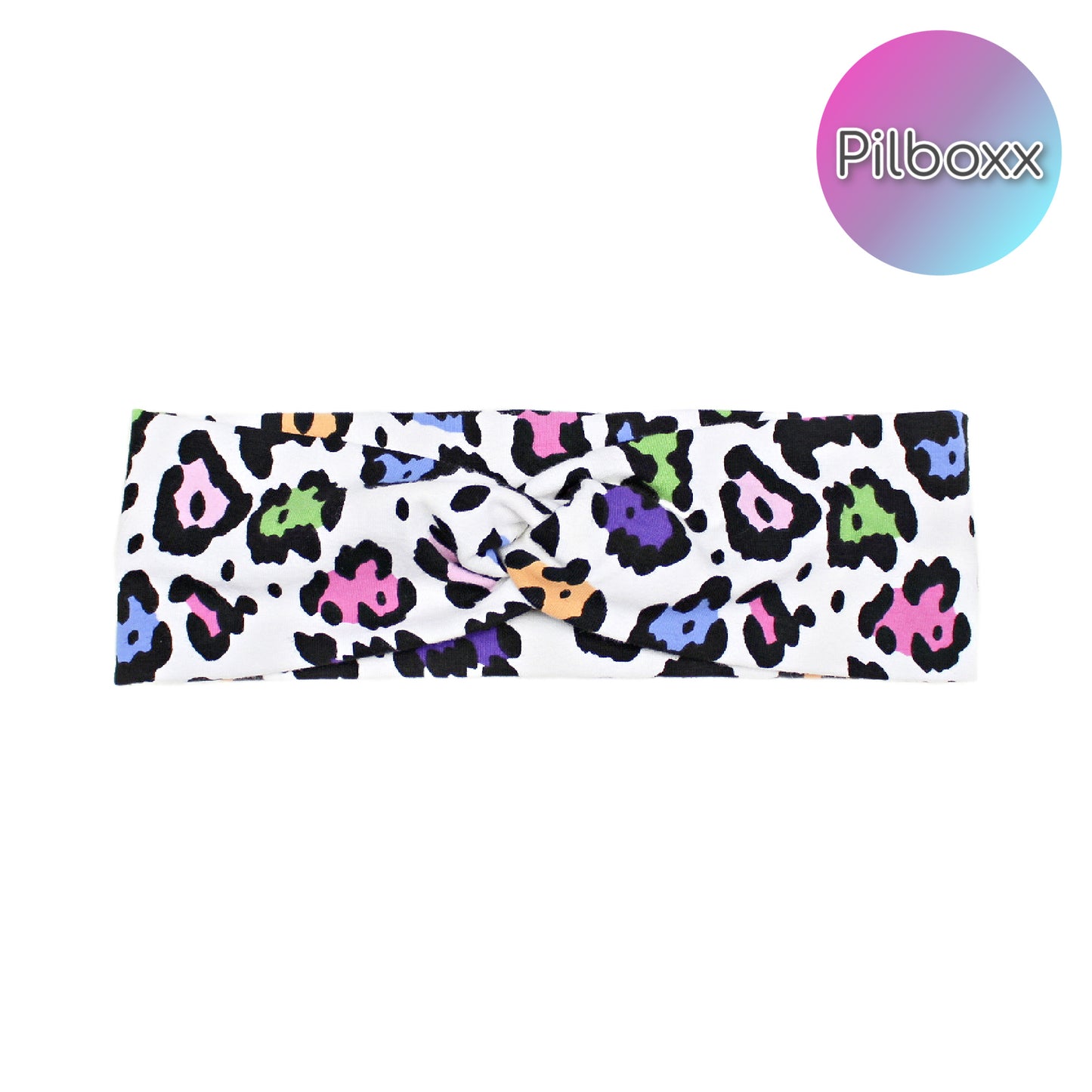 Rainbow Leopard Print Cotton Headband