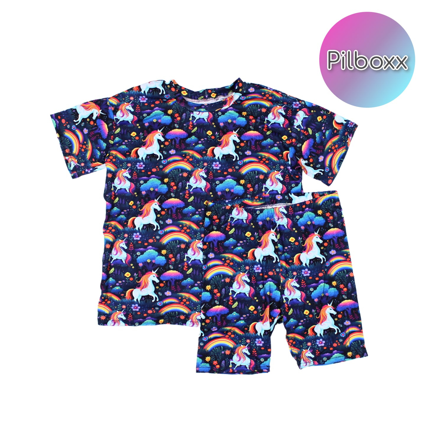 Unicorn Oversize Shirt and Short Set, Girls, TAT 1-2 weeks