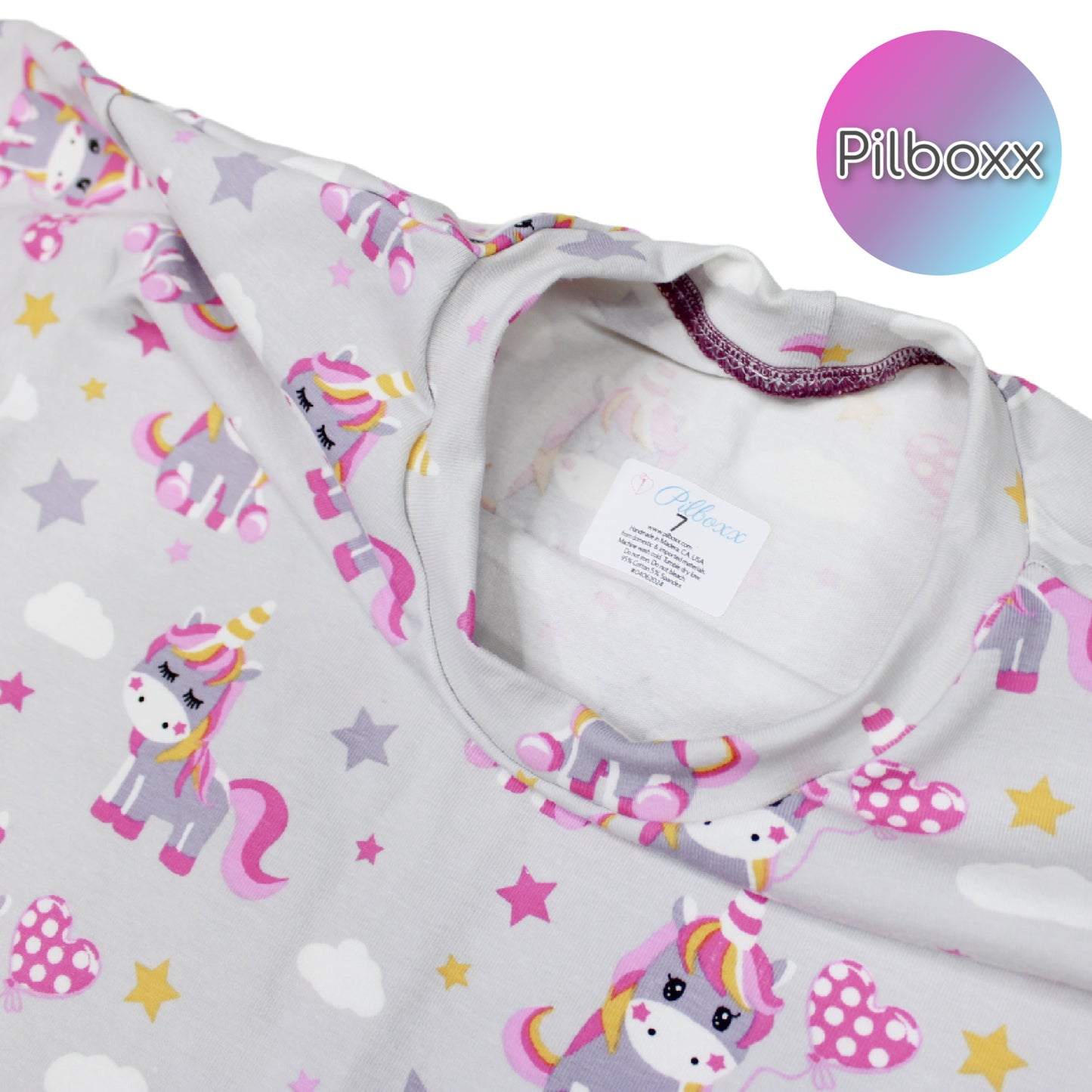 Gray Unicorn Oversize Shirt and Shorts Play Set, Toddler Girls, TAT 3-5 Business Days