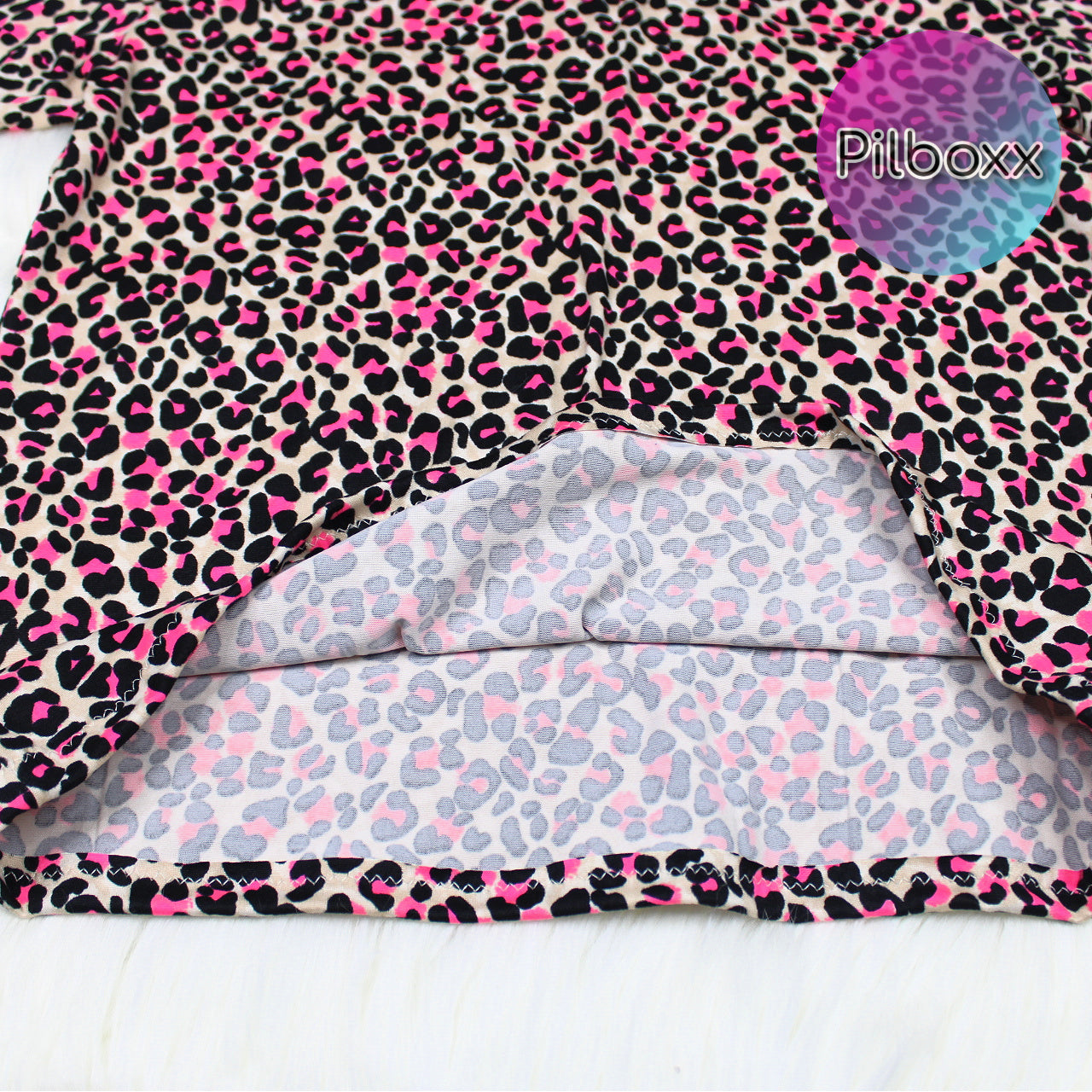 Neon Animal Print Oversize Shirt and Short Set, Girls, TAT 3-5 Business Days