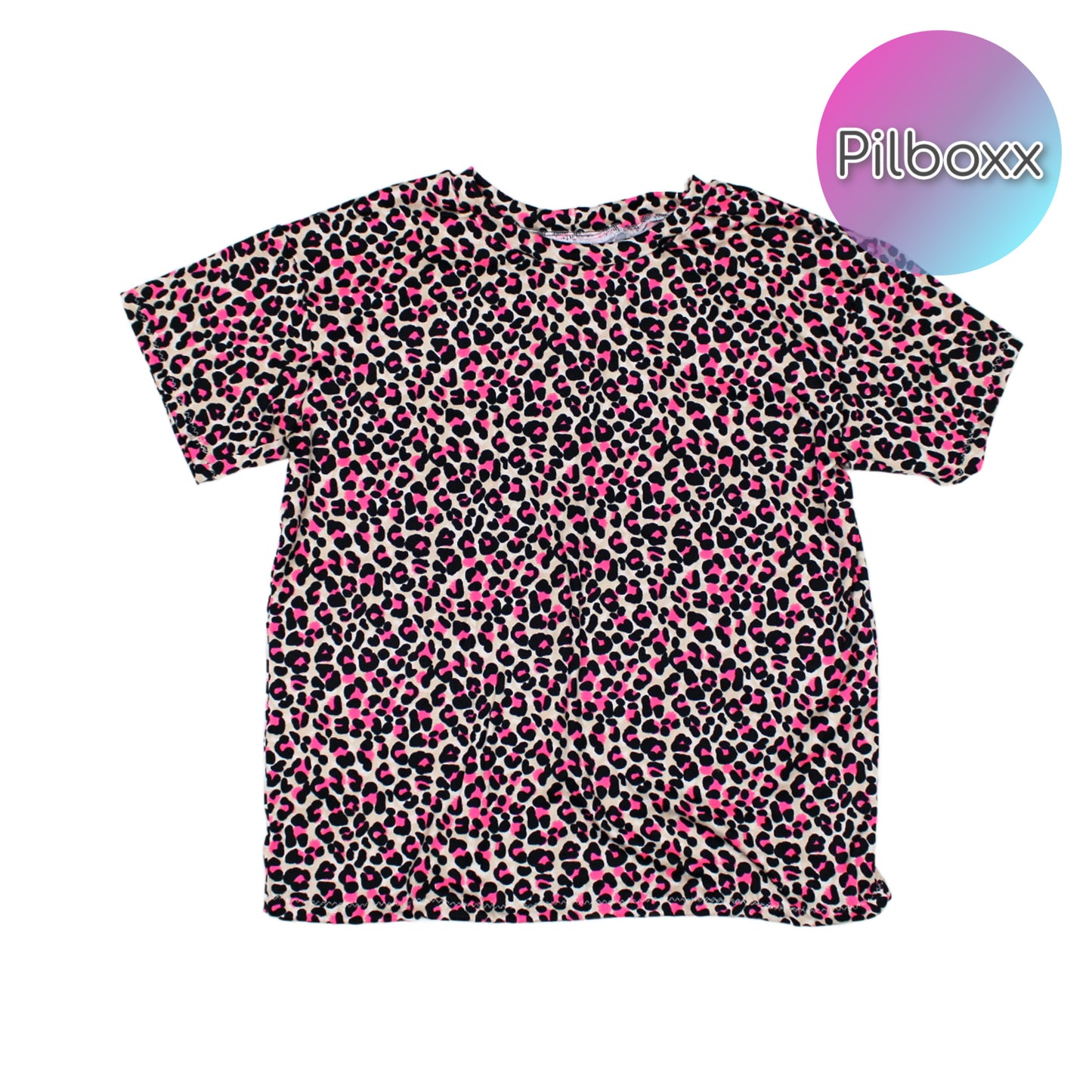 Neon Animal Print Oversize Shirt and Short Set, Girls, TAT 3-5 Business Days