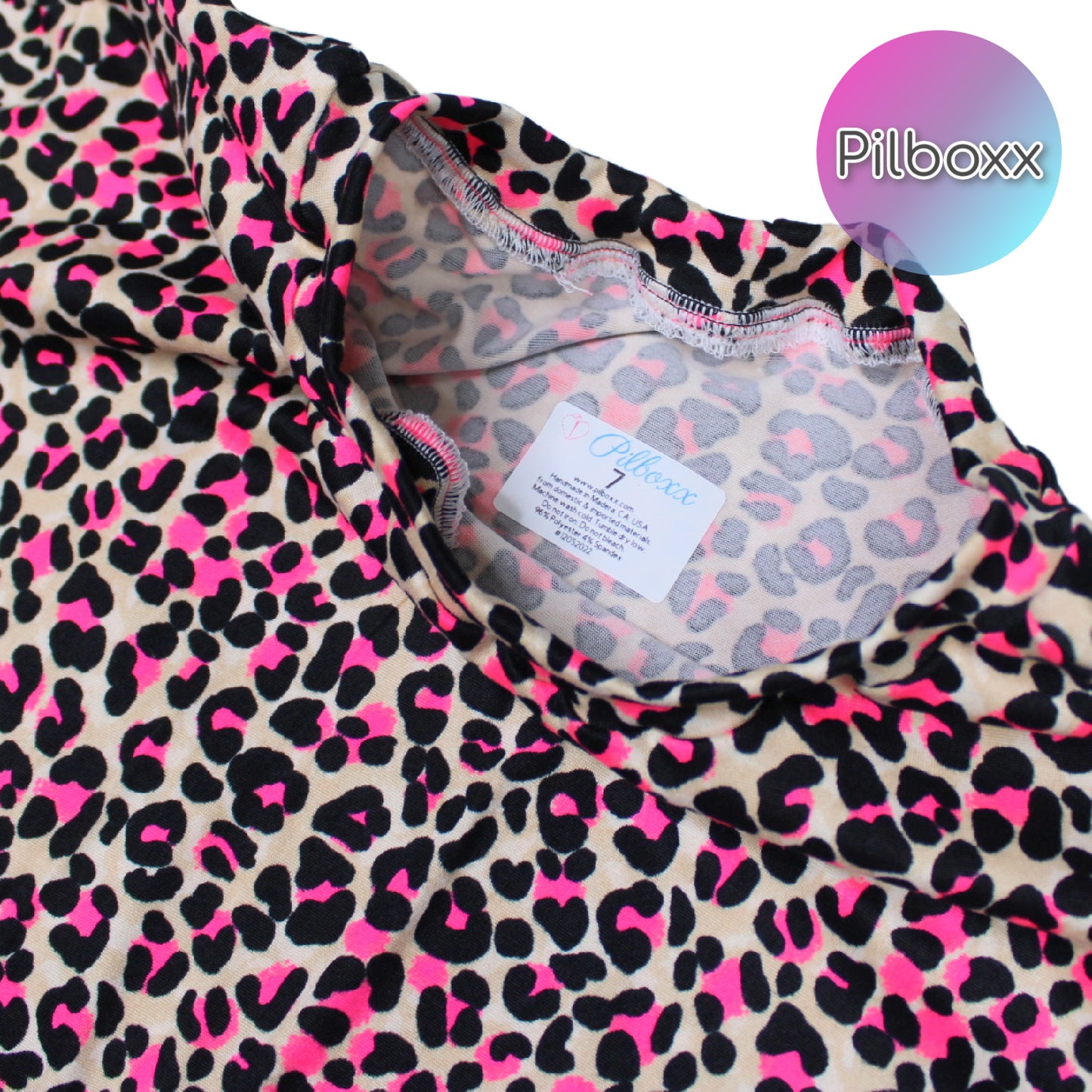 Neon Animal Print Oversize Shirt and Short Set, Girls, TAT 3-5 Business Days