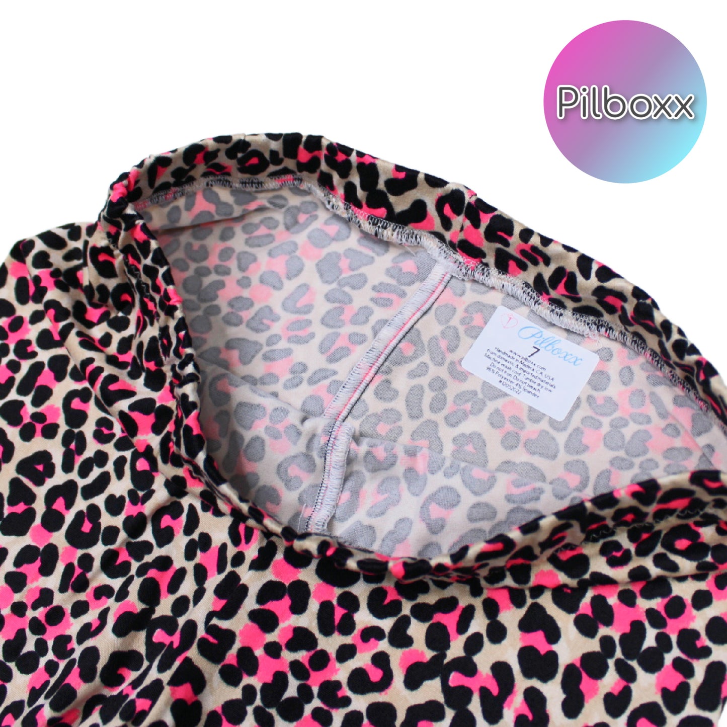 Neon Animal Print Oversize Shirt and Short Set, Girls, TAT 3-5 Business Days