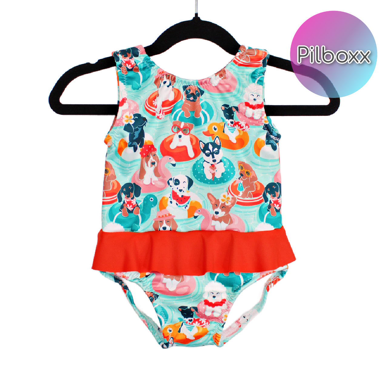 Swimming Dogs Bathing Suit, Size 18m Girls, Ready to Ship