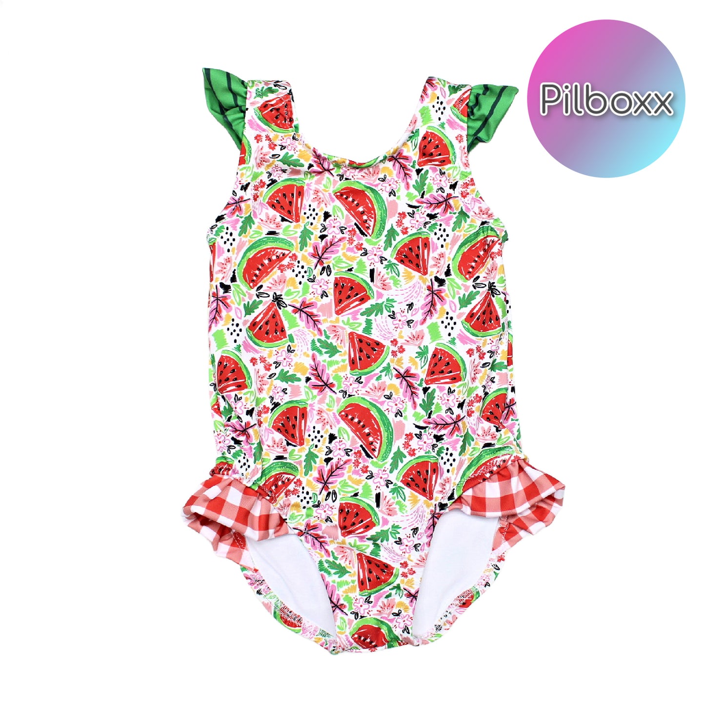 Watermelon One Piece Bathing Suit for Girls, TAT 3-5 business days