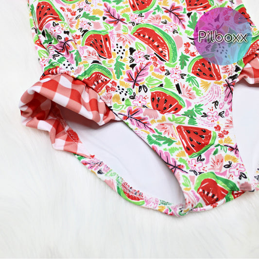 Watermelon One Piece Bathing Suit for Girls, TAT 3-5 business days