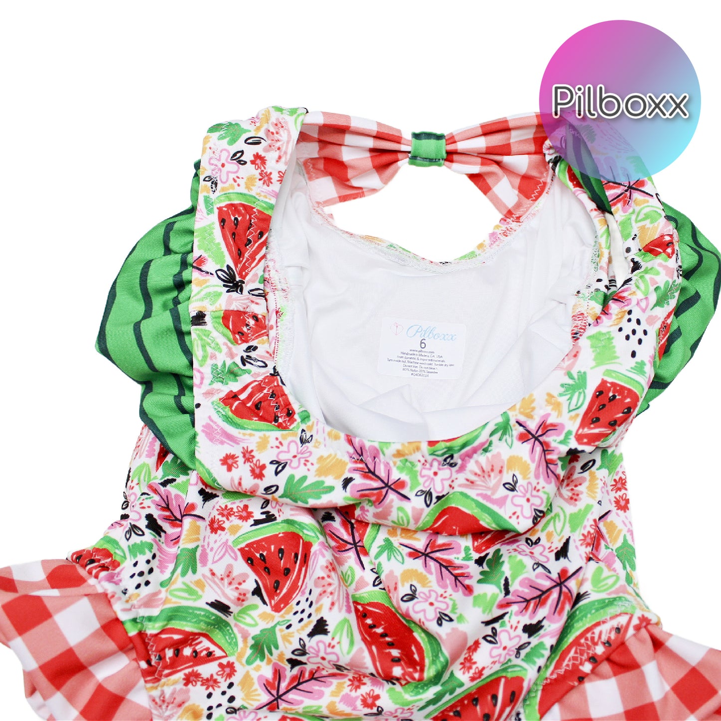 Watermelon One Piece Bathing Suit for Girls, TAT 3-5 business days