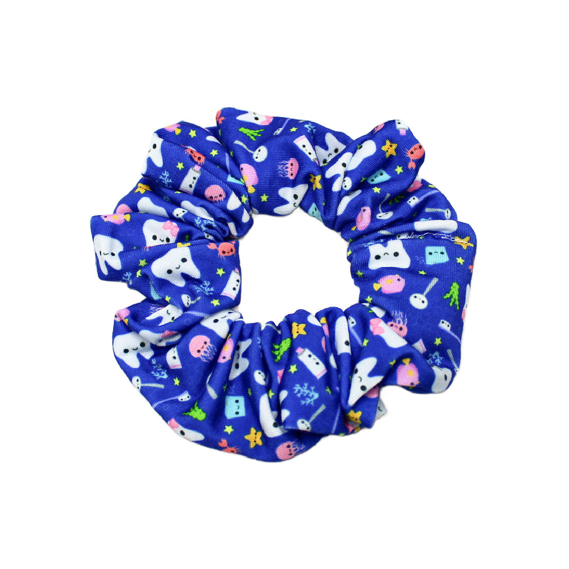 Ocean Teeth Dental Scrunchies, Set or Singles