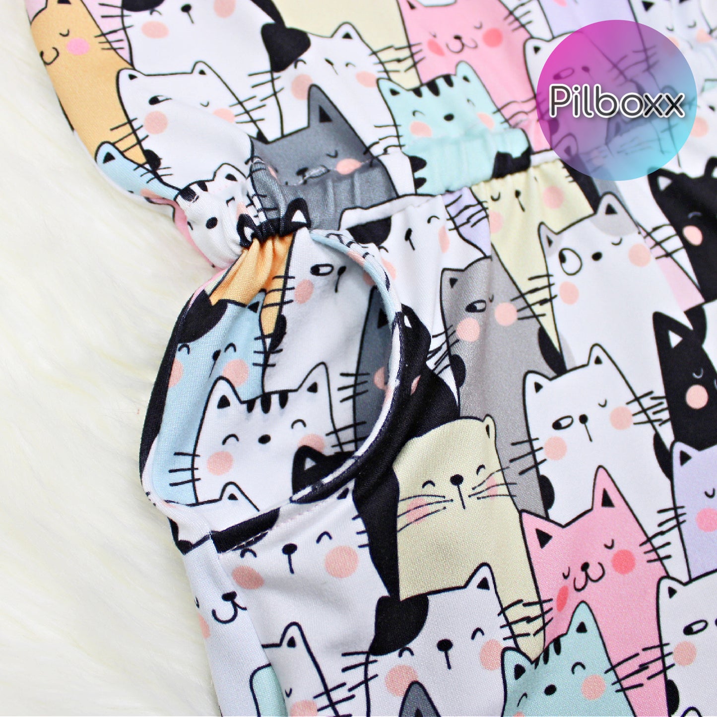 2T Toddler Girls Pastel Cats Summer Jumpsuit, Ready to Ship