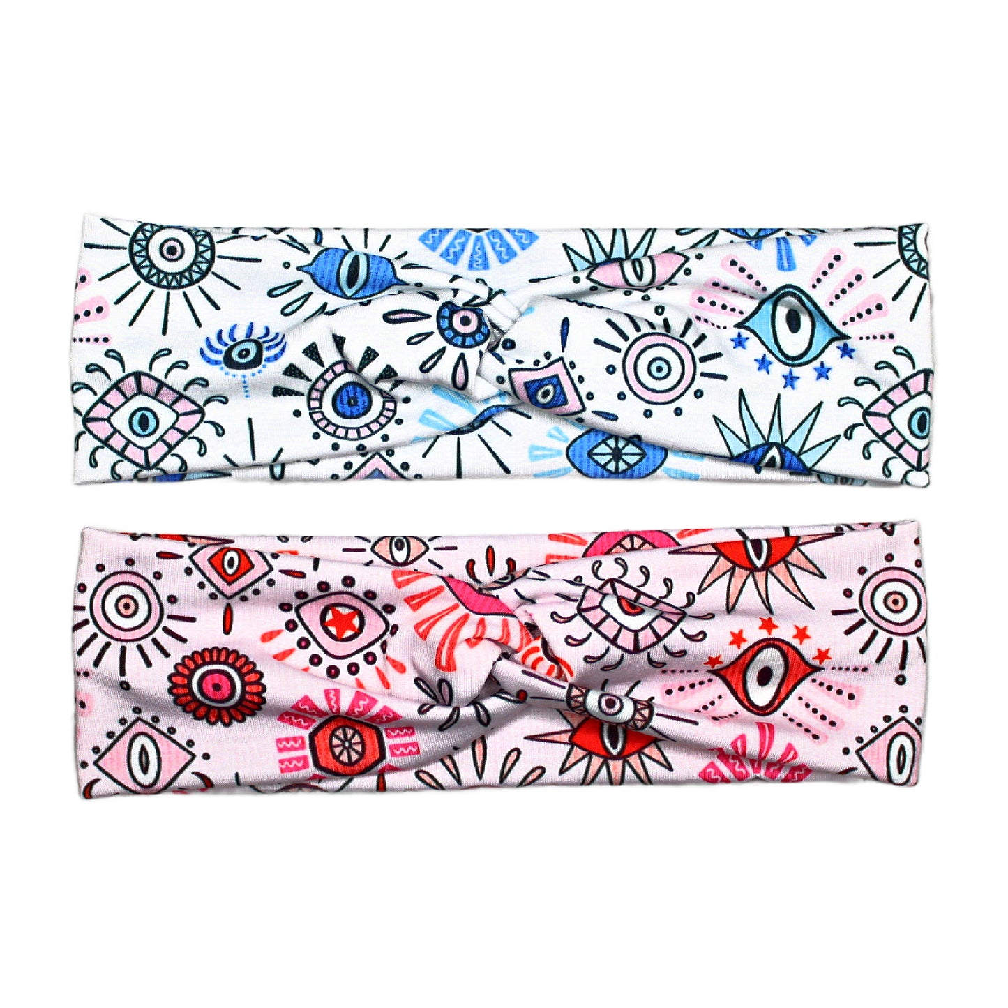 Mystic Eyes Twist Headband - Pink or Blue