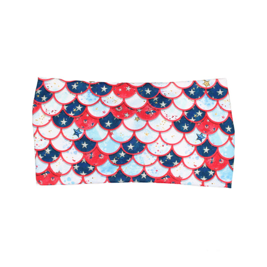 Wide Patriotic Mermaid Headband