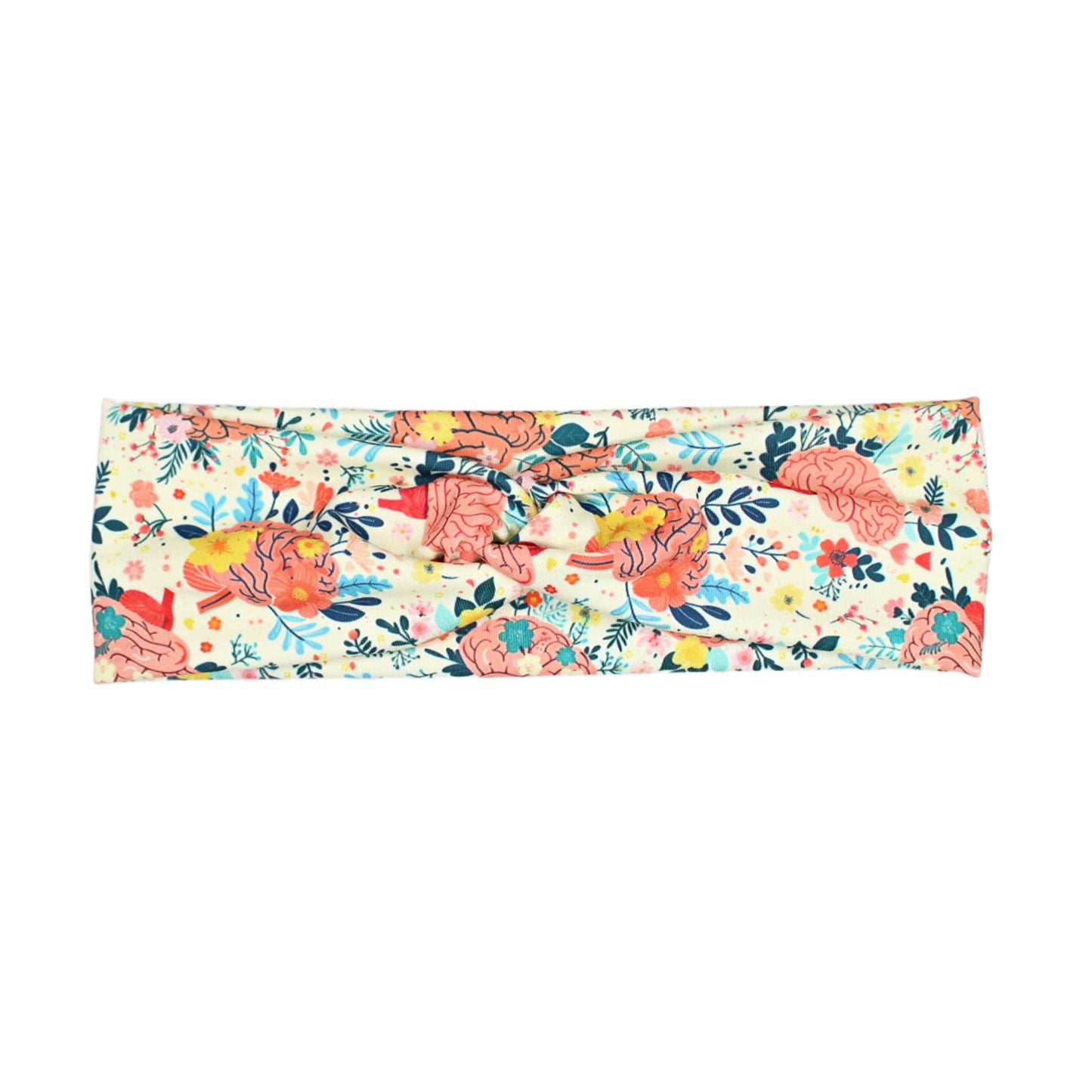 Floral Brain Twist Headband or Scrunchie