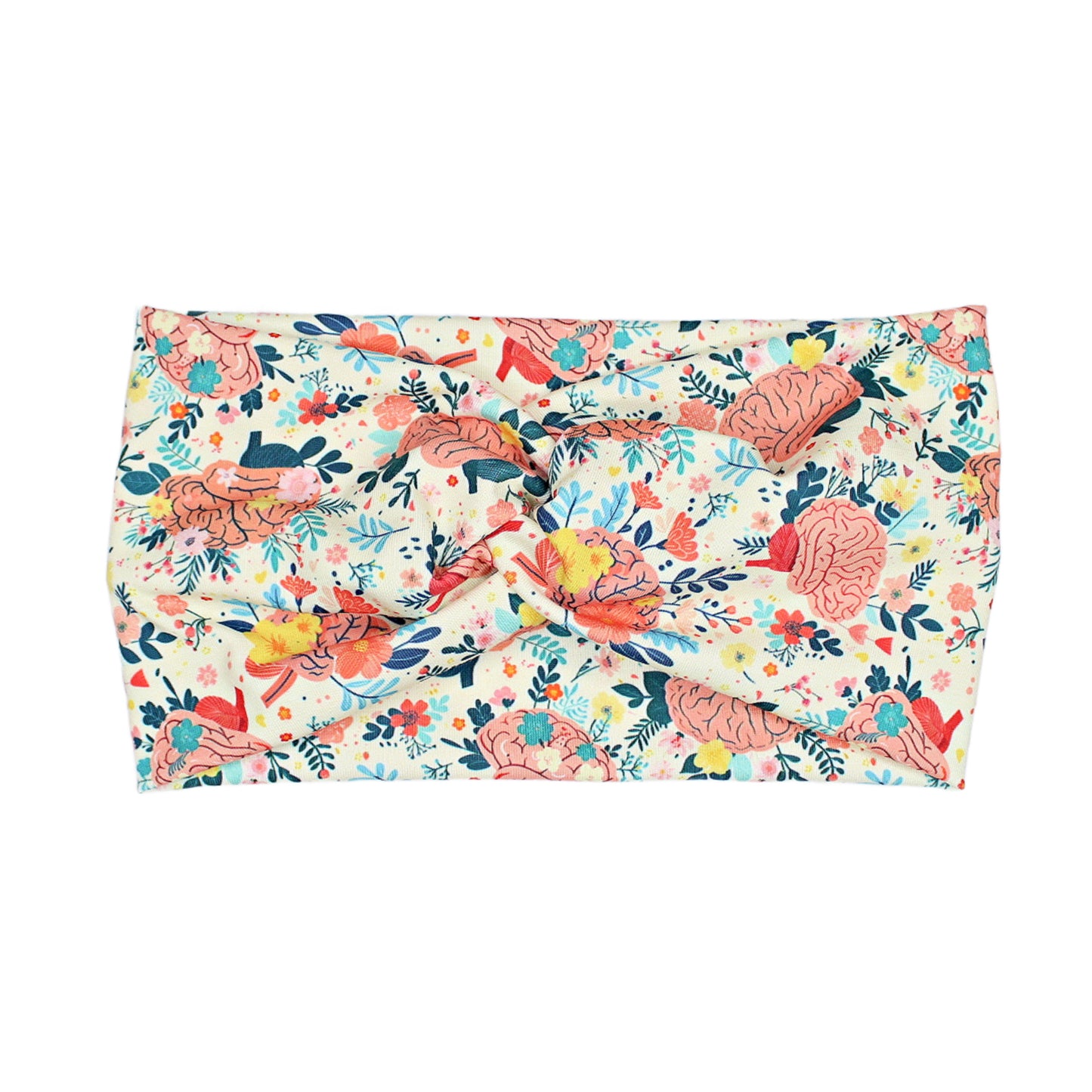 Floral Brain Twist Headband or Scrunchie